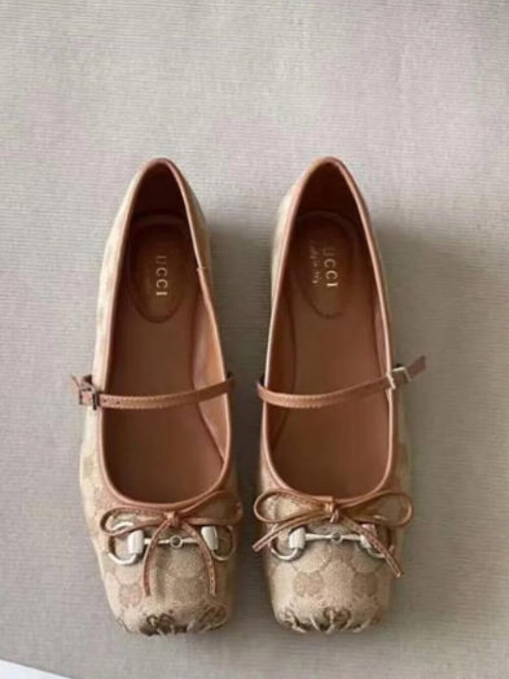 Gucci GG Supreme Mary Jane Ballet Flats – with Box